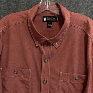 Alaskan Hardgear‎ Shirt Mens 2XL Tall Red Button Up Performance Outdoor Workwear